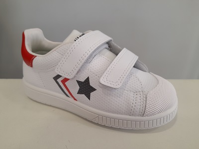 zapatilla deportiva blanco velcro puntera reforzada piel