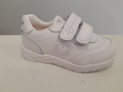 Zapatilla deportiva blanco piel velcro Pablosky